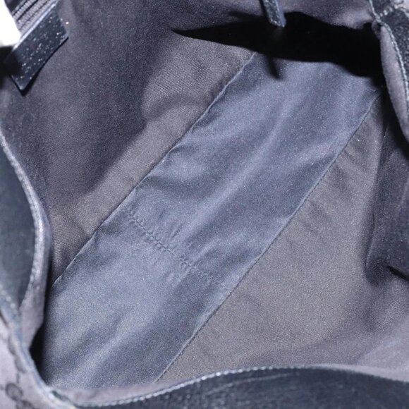 GUCCI GG Canvas Shoulder Bag Black Silver 132260 Auth 141652 - Picture 11 of 16
